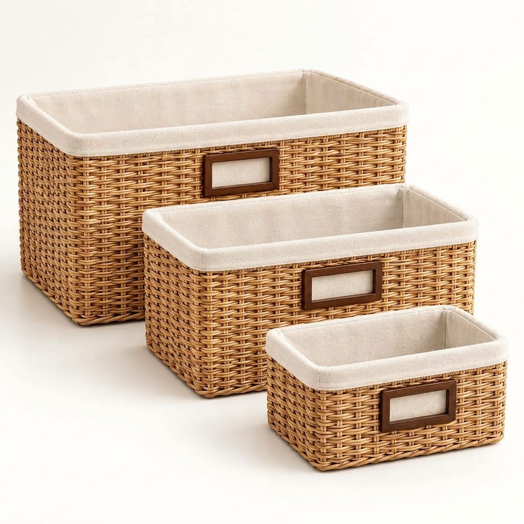 Rellavyn™ Woven Pantry Storage Baskets, Set of 3