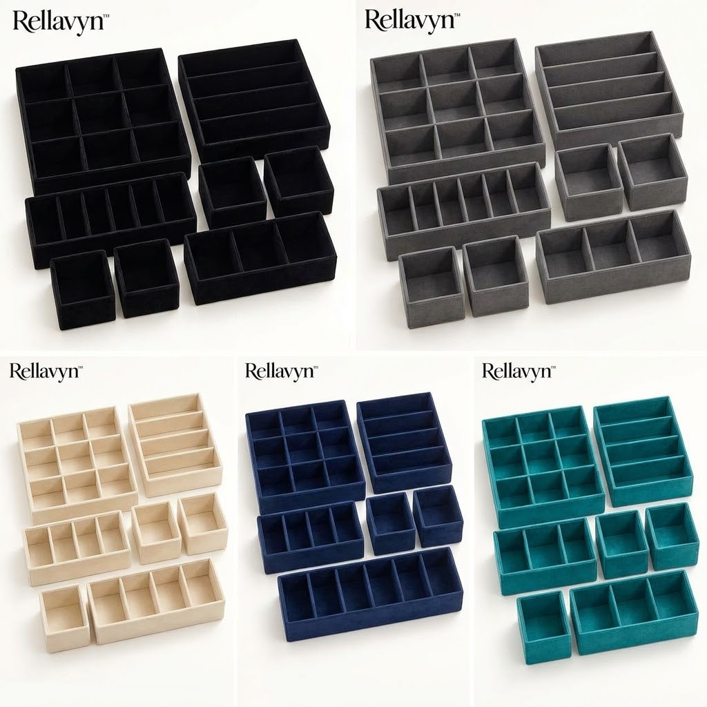Rellavyn™ Modular Fabric Drawer Organizer Set