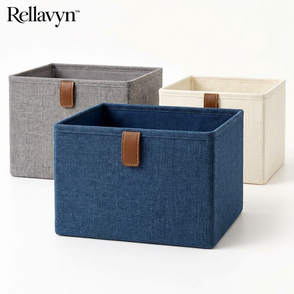 Rellavyn™ Premium Linen Closet Storage Bins, Set of 3