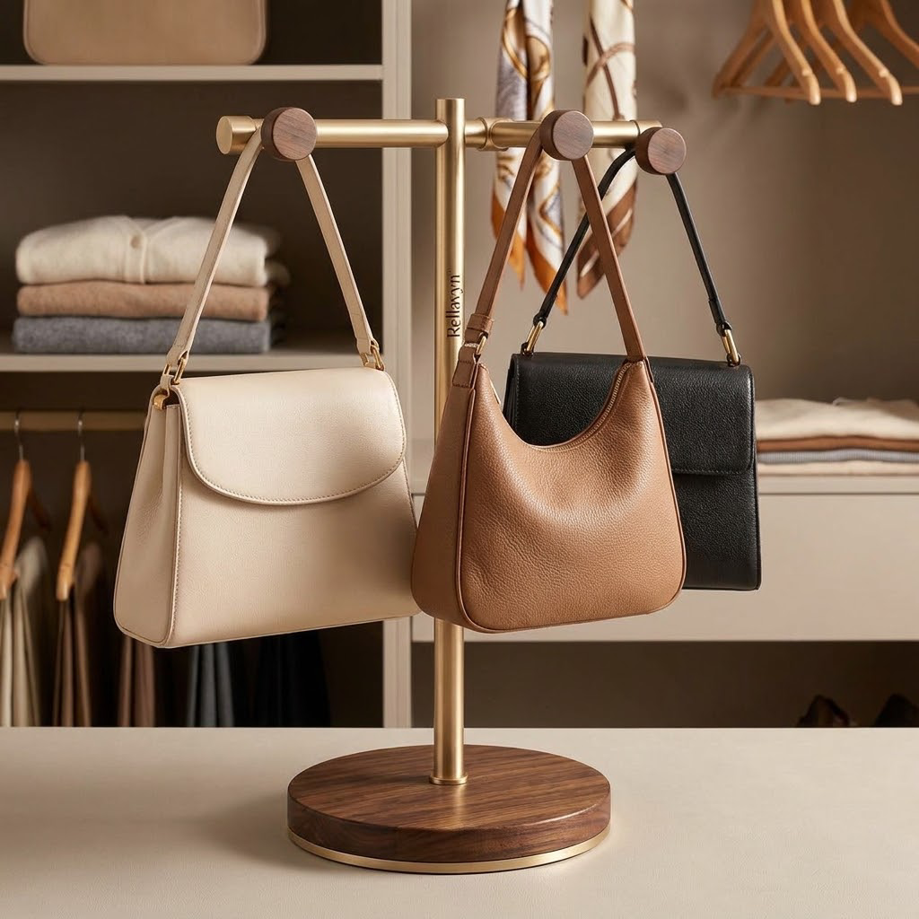 Rellavyn™ Freestanding Handbag Display and Storage Rack