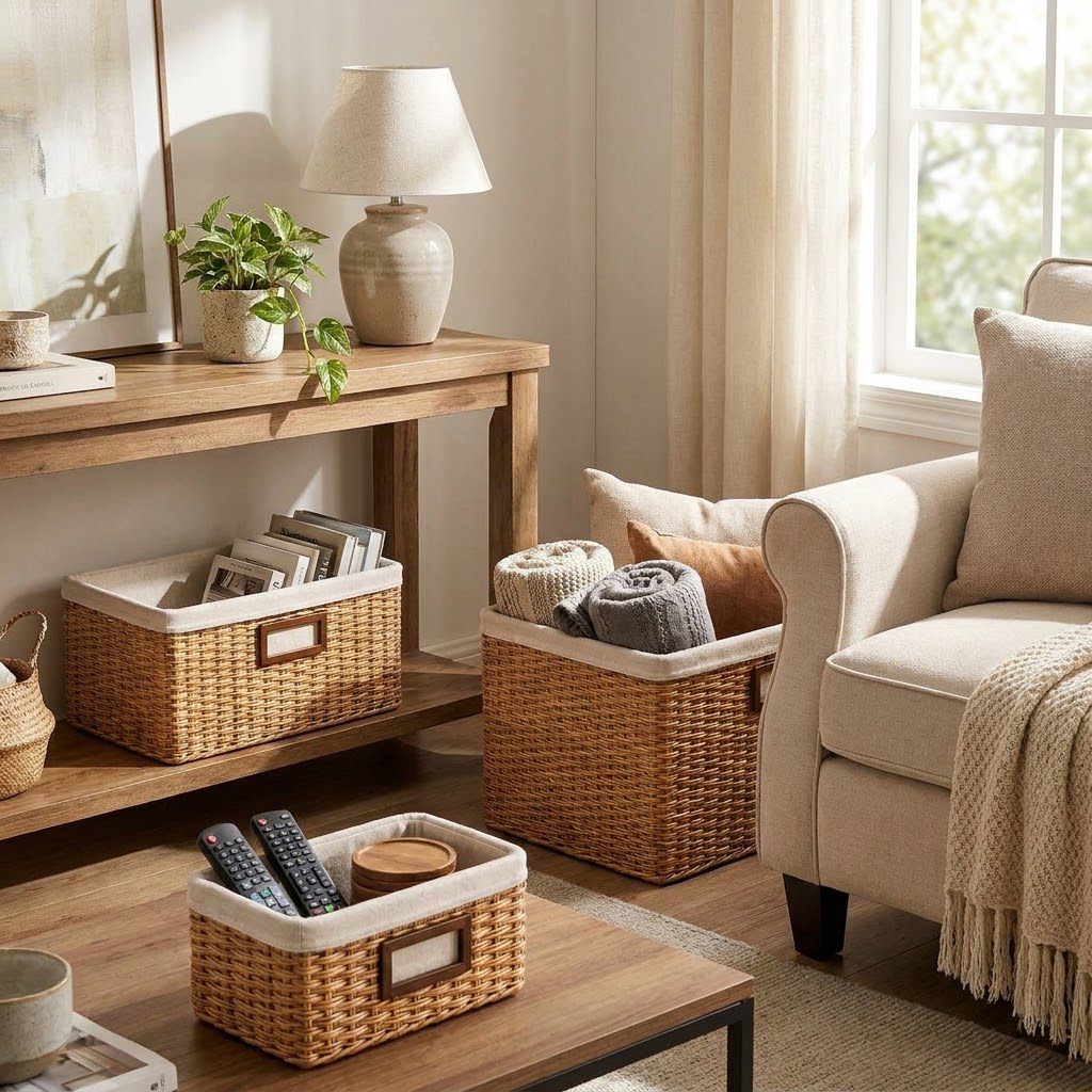 Rellavyn™ Woven Pantry Storage Baskets, Set of 3