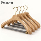Rellavyn™ Premium Walnut Wood Hangers, Set of 4